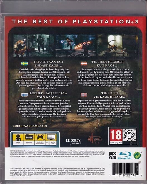 God of War III Essentials - PS3 (B Grade) (Genbrug)